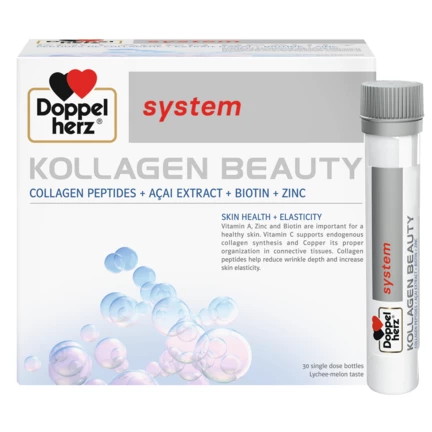 Illustration of the product packaging Doppelherz system KOLLAGEN BEAUTY front view